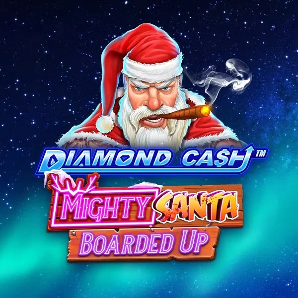 Slots logo of Diamond Cash Mighty Santa Boarded Up from Greentube at Bet365 Casino
