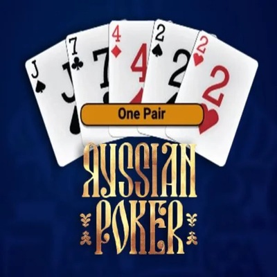 Russian Poker slot logo by OneTouch Games at Bet365 Casino