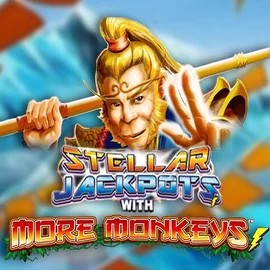 Official Jackpots logo: Stellar Jackpots with More Monkeys by Lightning Box Game at Bet365 Casino